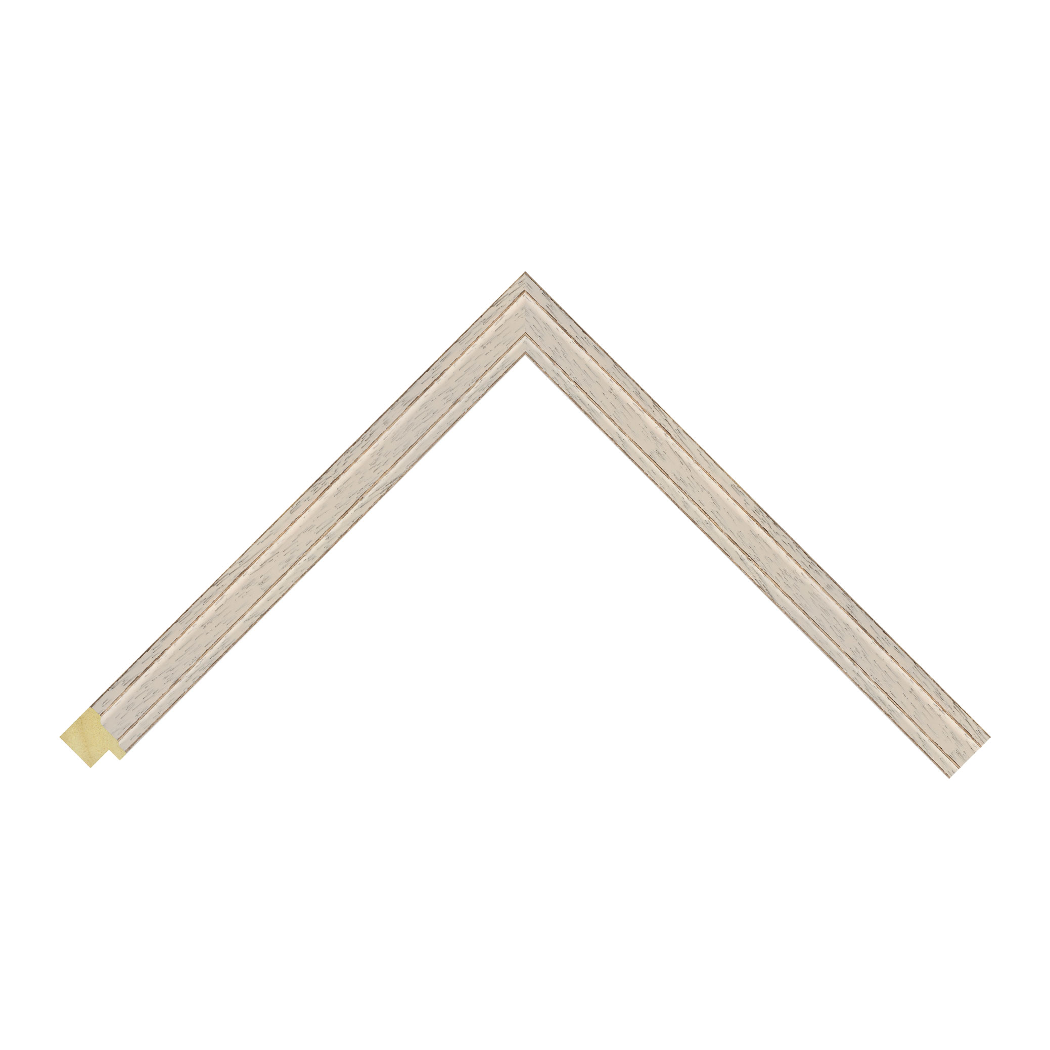 White Open-Grain Step Picture Frame