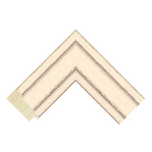 White Open-Grain Step Picture Frame