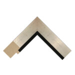 Boston Silver Leaf with Black Lip Flat Picture Frame