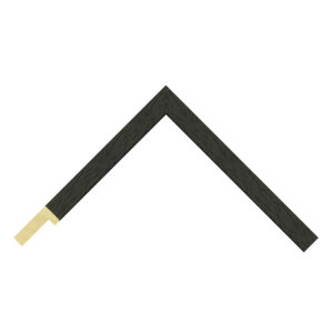 Black Open-Grain Flat Picture Frame