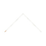 White Wedge Closed-Grain Flat Picture Frame