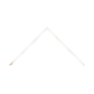 White Wedge Closed-Grain Flat Picture Frame
