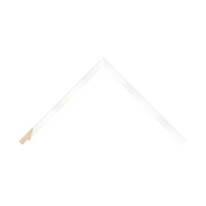 White Wedge Closed-Grain Flat Picture Frame