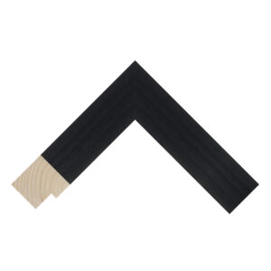 Black Open-Grain Flat Picture Frame