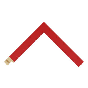 Red Closed-Grain Flat Picture Frame