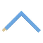 Sky Blue Closed-Grain Flat Picture Frame