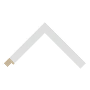White Closed-Grain Flat Picture Frame