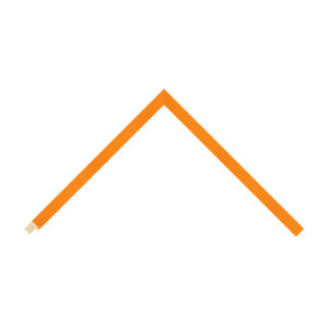 Orange Open-Grain Flat Picture Frame