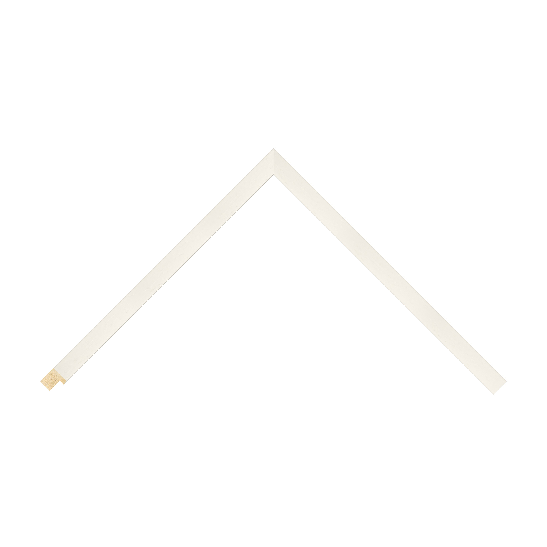 White Open-Grain Flat Picture Frame