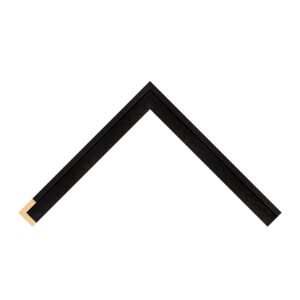 Black L Shape Open-Grain Flat Picture Frame