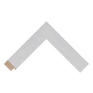 White Closed-Grain Flat Picture Frame
