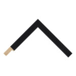 Black Open-Grain Flat Picture Frame