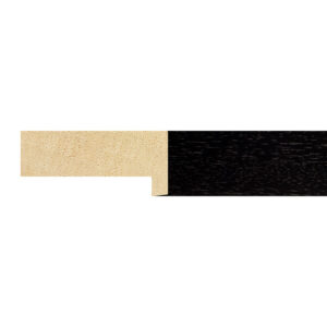Black Open-Grain Flat Picture Frame