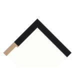 Black Open-Grain Flat Picture Frame
