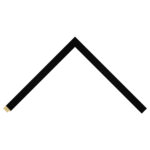 Black Open-Grain Flat Picture Frame