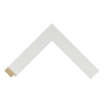White Closed-Grain Flat Picture Frame