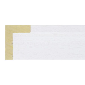 White L Shape Open-Grain Flat Picture Frame