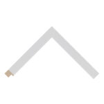 White Closed-Grain Flat Picture Frame