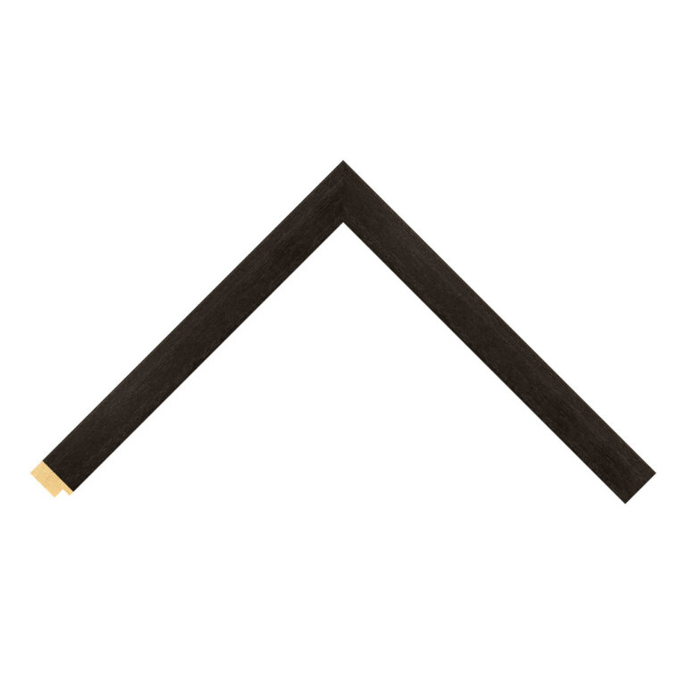 Black Open-Grain Flat Picture Frame