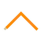 Orange Closed-Grain Flat Picture Frame