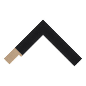 Black Open-Grain Flat Picture Frame