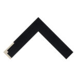 Black L Shape Open-Grain Flat Picture Frame