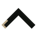 Black L Shape Open-Grain Flat Picture Frame