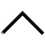 Black Open-Grain Flat Picture Frame