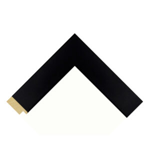 Black Closed-Grain Flat Picture Frame