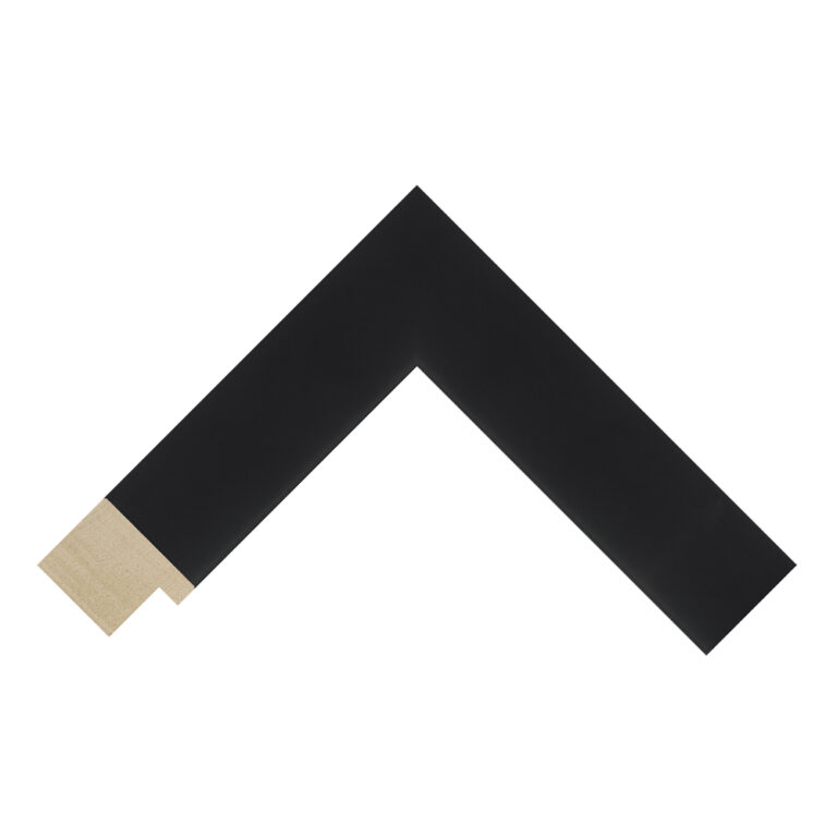Black Closed-Grain Flat Picture Frame