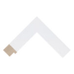White Closed-Grain Flat Picture Frame
