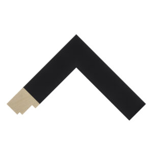 Black Closed-Grain Flat Picture Frame