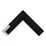 Black L Shape Closed-Grain Flat Picture Frame