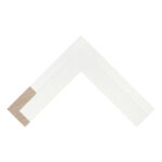 White L Shape Closed-Grain Flat Picture Frame