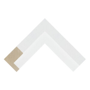 White L Shape Open-Grain Flat Picture Frame